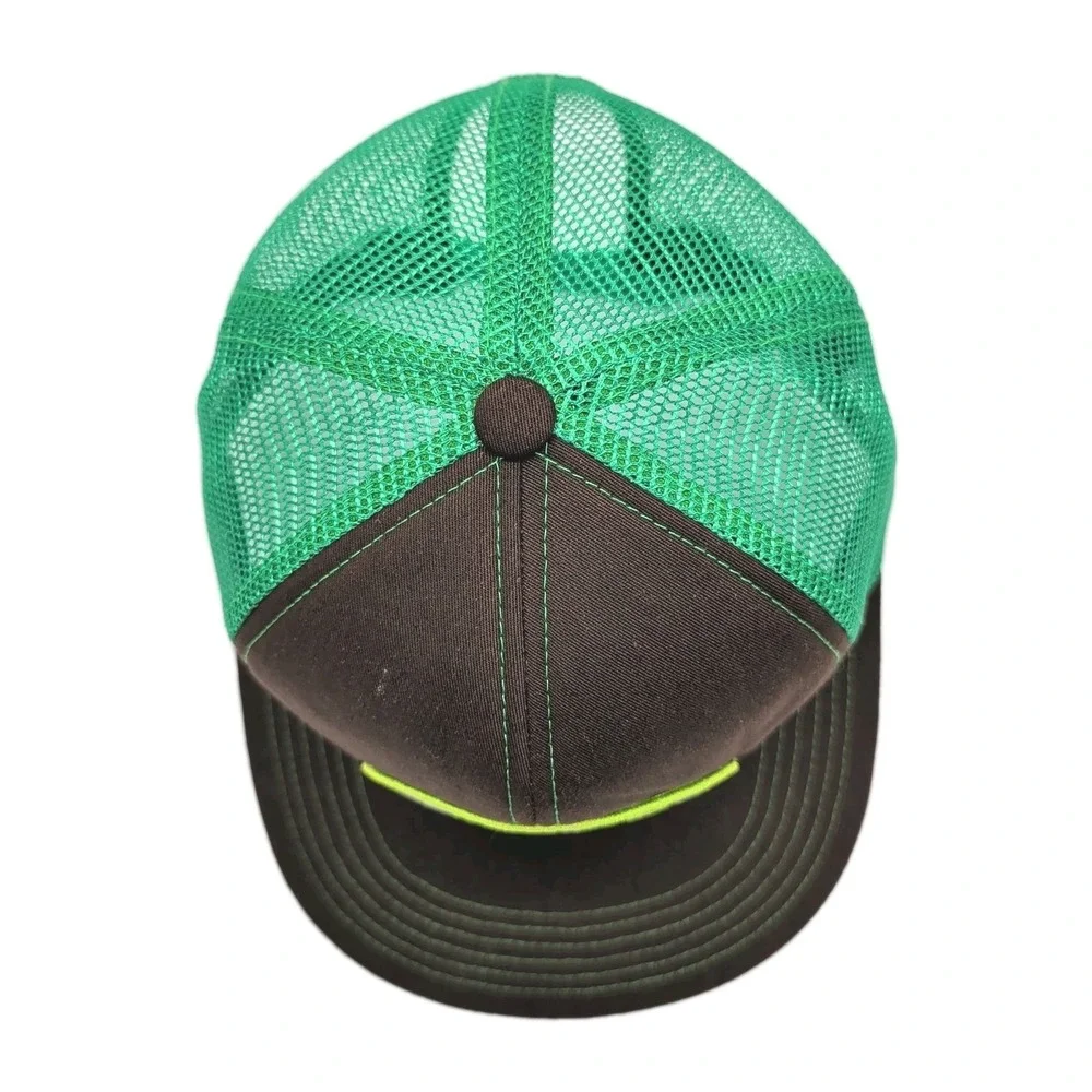 New Tejas Tonic Hat Cap Snap Back Brown Green Mesh Trucker Patch Embroidered 420